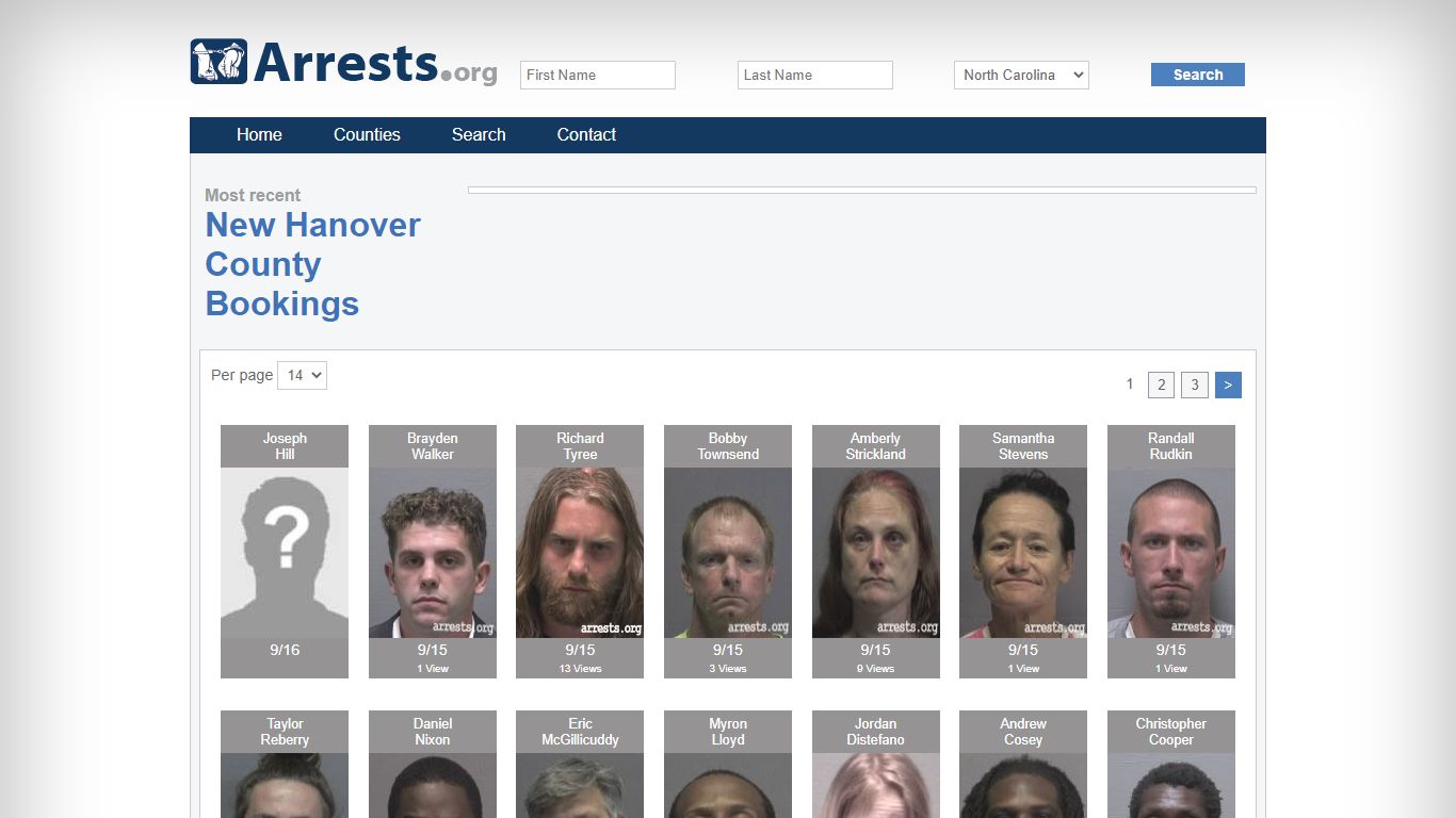 New Hanover County Arrests and Inmate Search