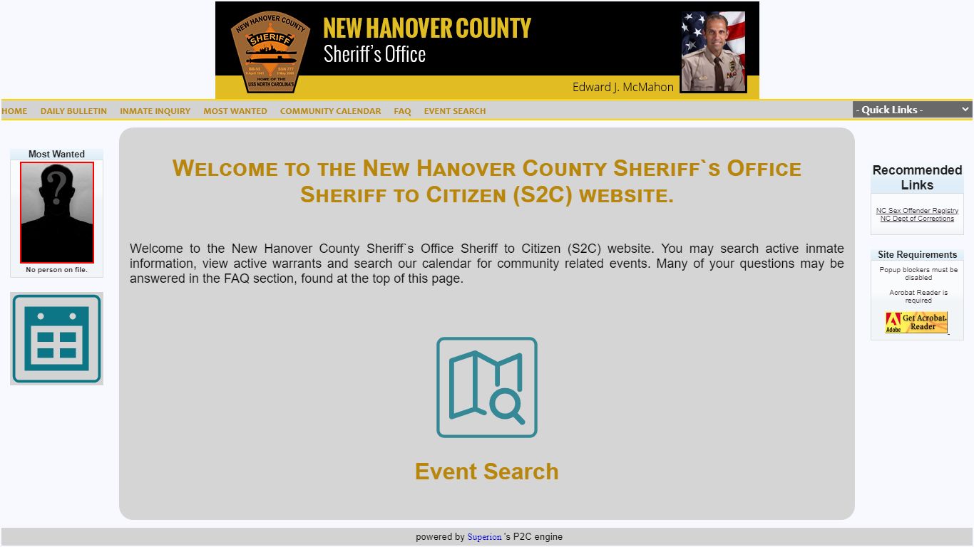 New Hanover Sheriff's Office P2C - New Hanover County, North Carolina